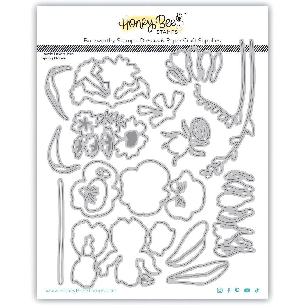 Honey Bee Stamps - Honey Cuts - Lovely Layers: Mini Spring Florals-ScrapbookPal
