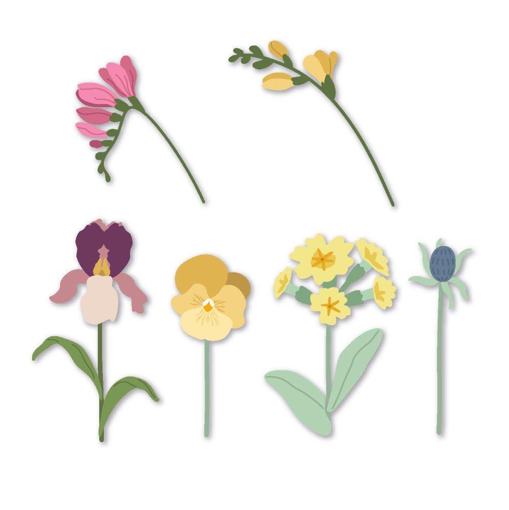 Honey Bee Stamps - Honey Cuts - Lovely Layers: Mini Spring Florals-ScrapbookPal