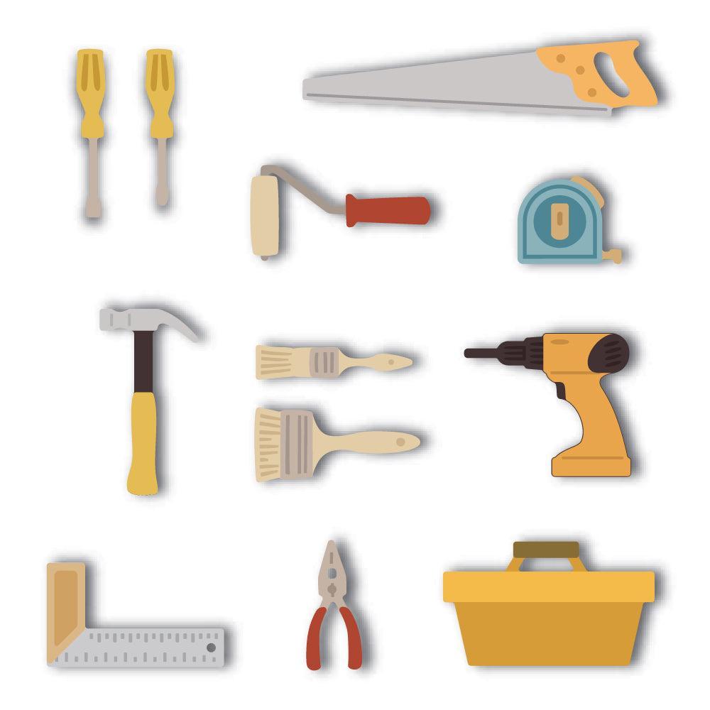 Honey Bee Stamps - Honey Cuts - Lovely Layers: Pegboard Garage Tools-ScrapbookPal