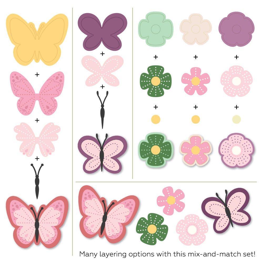 Honey Bee Stamps - Honey Cuts - Lovely Layers: Petals &amp; Wings-ScrapbookPal