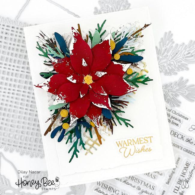 Honey Bee Stamps - Honey Cuts - Lovely Layers: Poinsettia-ScrapbookPal