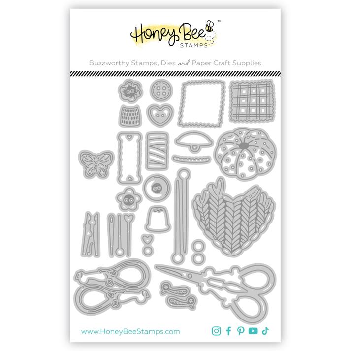 Honey Bee Stamps - Honey Cuts - Lovely Layers: Stitching Elements-ScrapbookPal