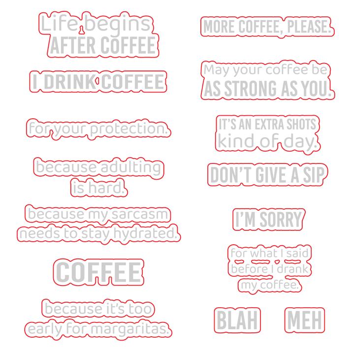 Honey Bee Stamps - Honey Cuts - More Coffee Please-ScrapbookPal