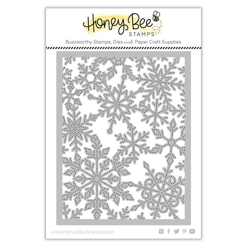 Honey Bee Stamps - Honey Cuts - Pierced Fancy Flakes A2 Cover Plate-ScrapbookPal