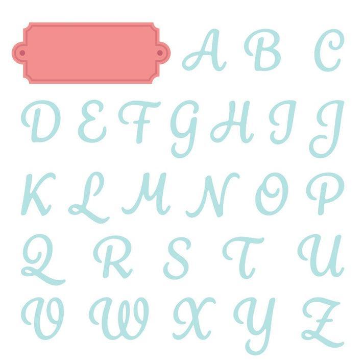 Honey Bee Stamps - Honey Cuts - Script Monogram-ScrapbookPal