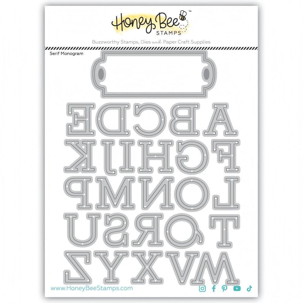 Honey Bee Stamps - Honey Cuts - Serif Monogram-ScrapbookPal