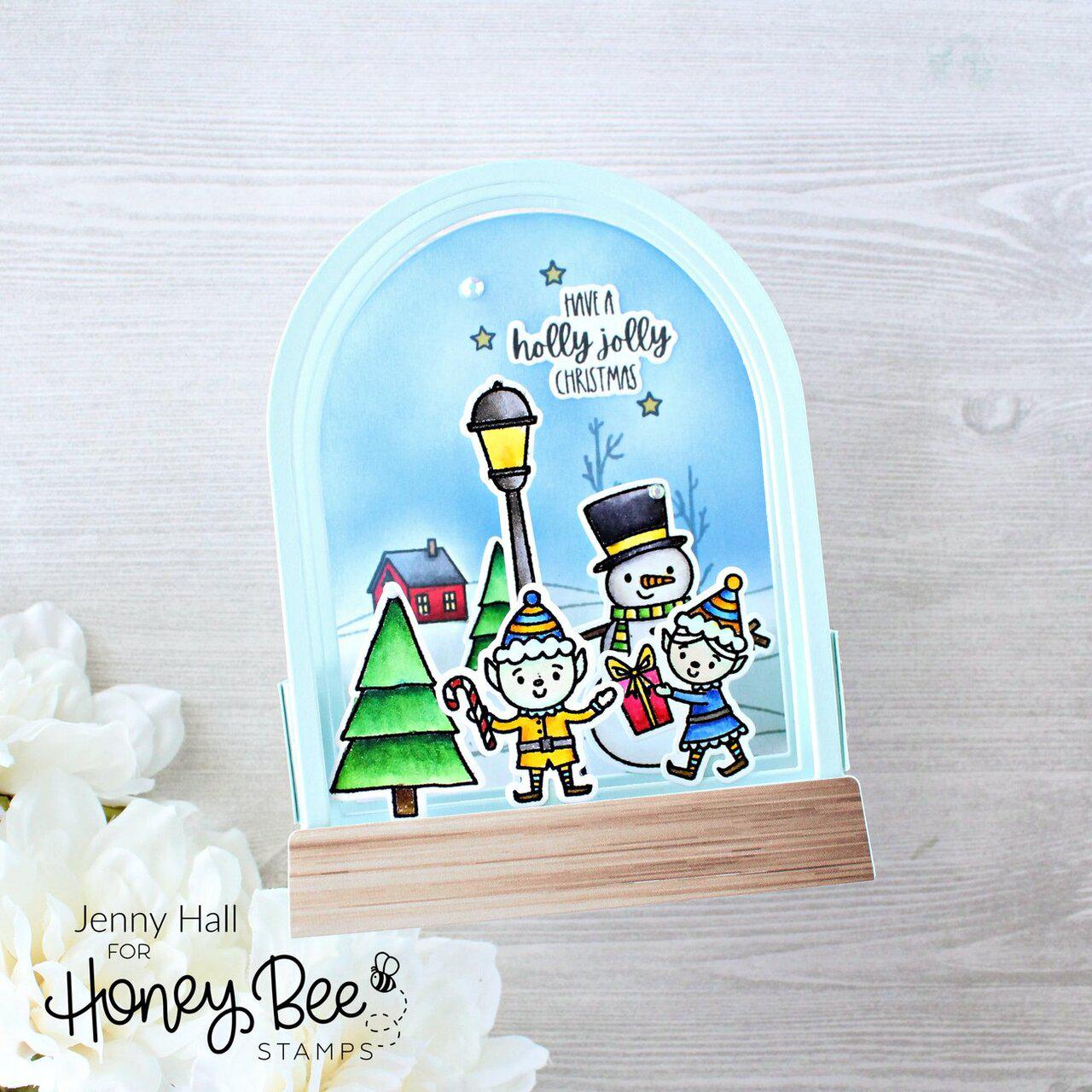 Honey Bee Stamps - Honey Cuts - Snow Globe A2 Shaker-ScrapbookPal