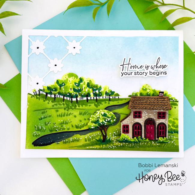 Honey Bee Stamps - Honey Cuts - Spring Cottage Village-ScrapbookPal