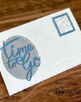 Honey Bee Stamps - Honey Cuts - Time To Go Postcard-ScrapbookPal