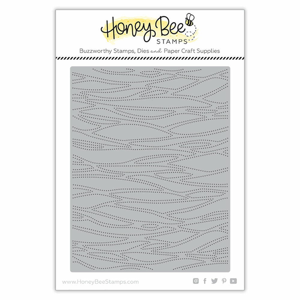 Honey Bee Stamps - Honey Cuts - Waves Pierced A2 Cover Plate-ScrapbookPal