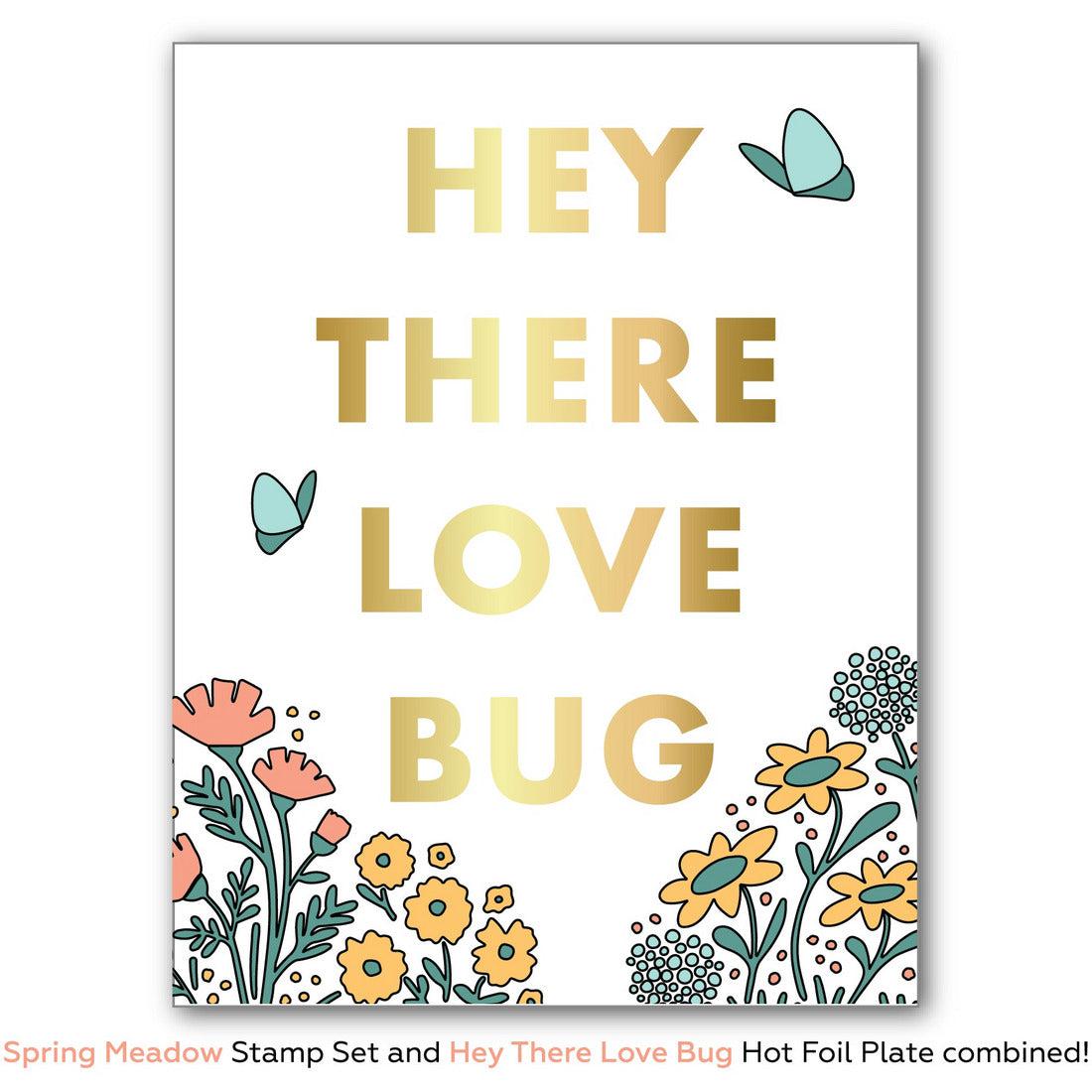 Honey Bee Stamps - Hot Foil Plates - Love Bug-ScrapbookPal