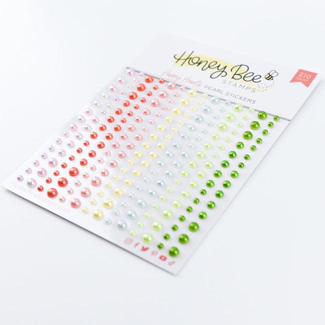 Honey Bee Stamps - Pearl Stickers - Happy Hearts Pearls-ScrapbookPal