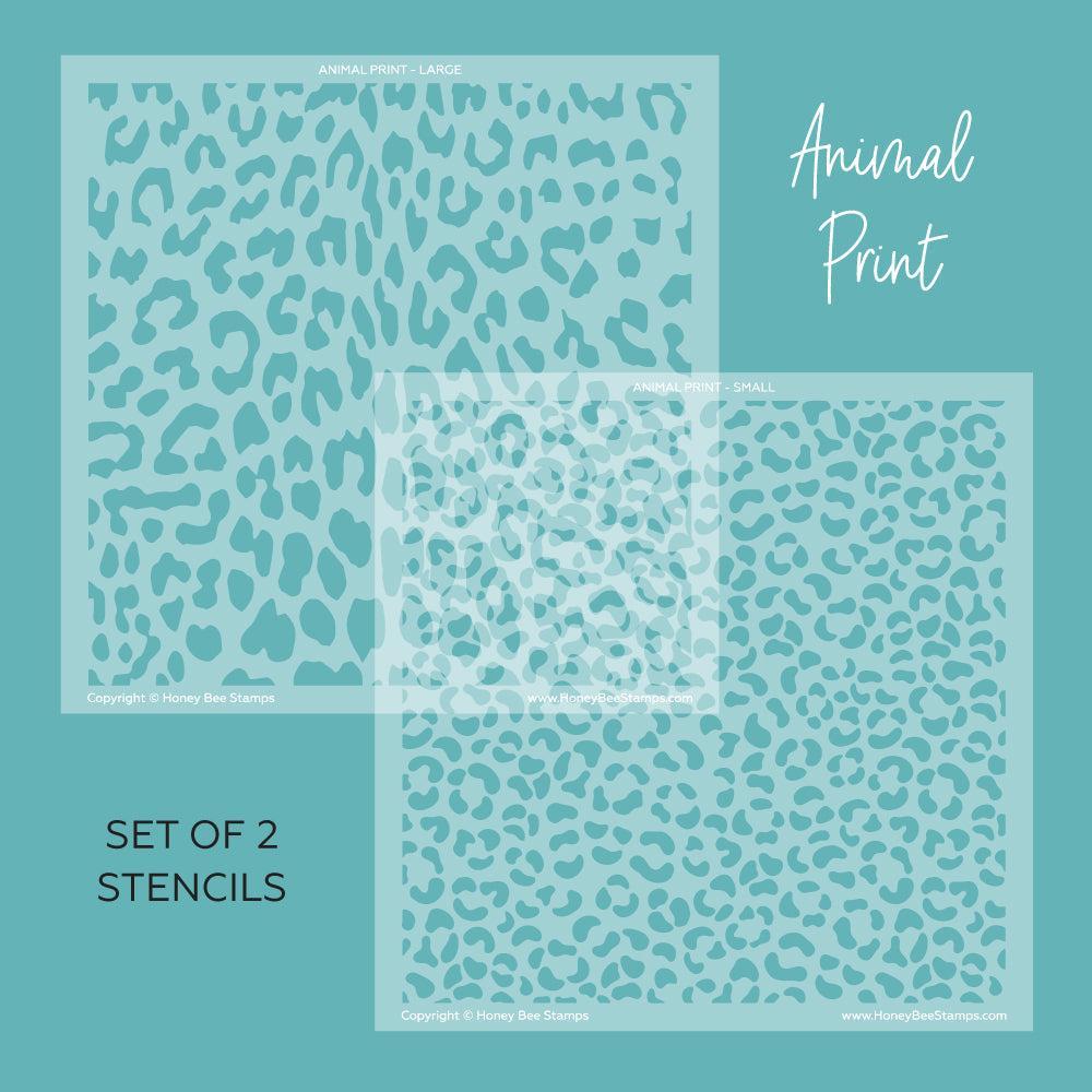 Honey Bee Stamps - Stencils - Animal Prints Background-ScrapbookPal