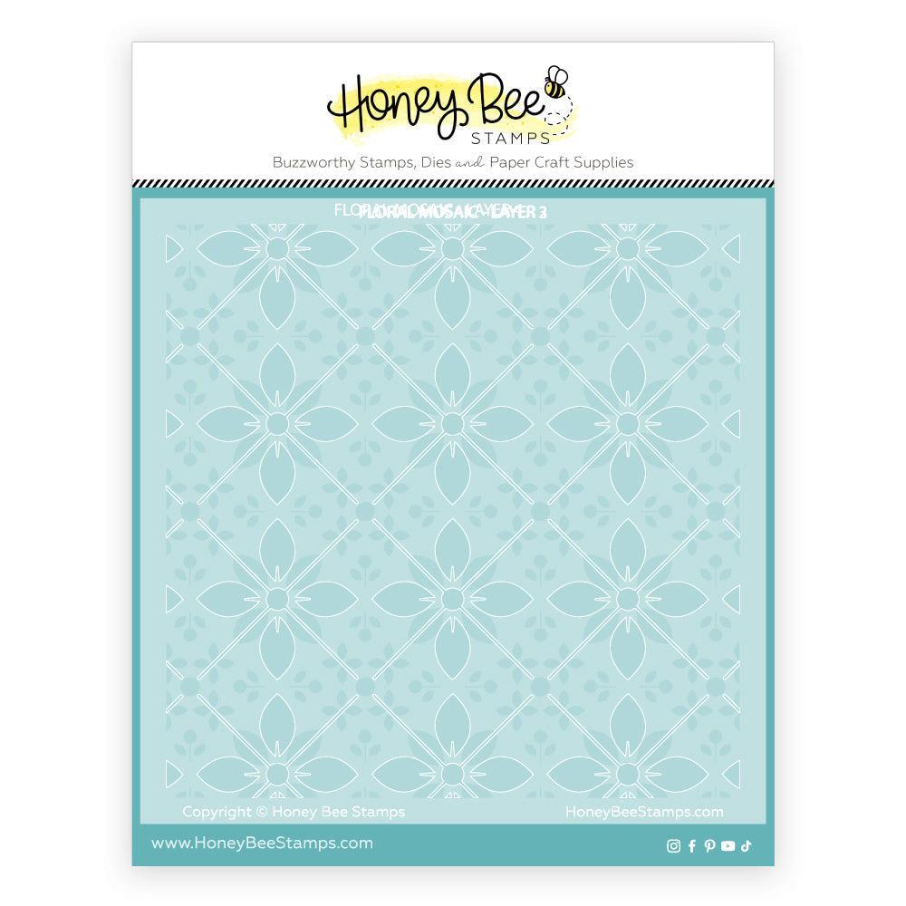 Honey Bee Stamps - Stencils - Floral Mosaic-ScrapbookPal