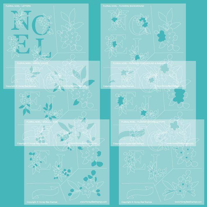 Honey Bee Stamps - Stencils - Floral Noel-ScrapbookPal