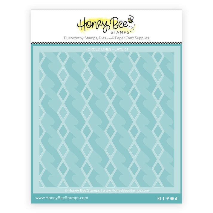 Honey Bee Stamps - Stencils - Forged Lines Background-ScrapbookPal