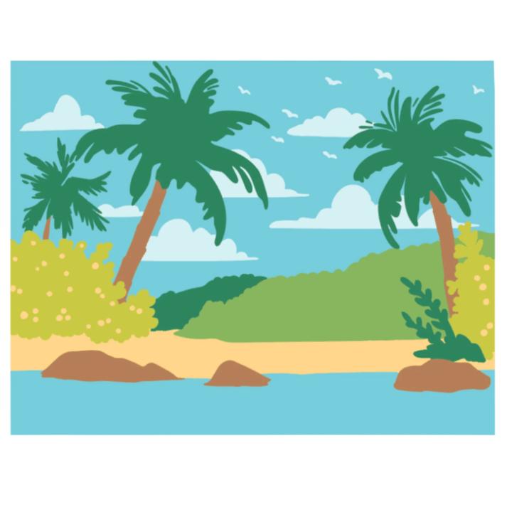 Honey Bee Stamps - Stencils - Palm Beach-ScrapbookPal