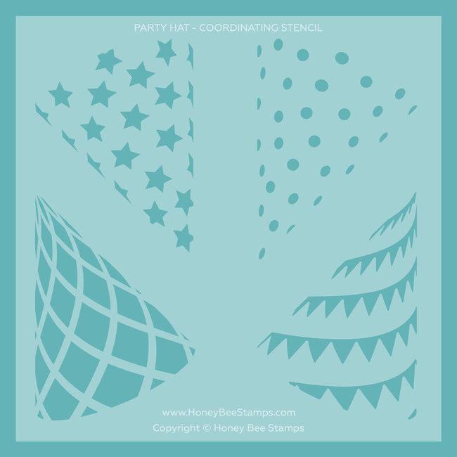 Honey Bee Stamps - Stencils - Party Hat-ScrapbookPal