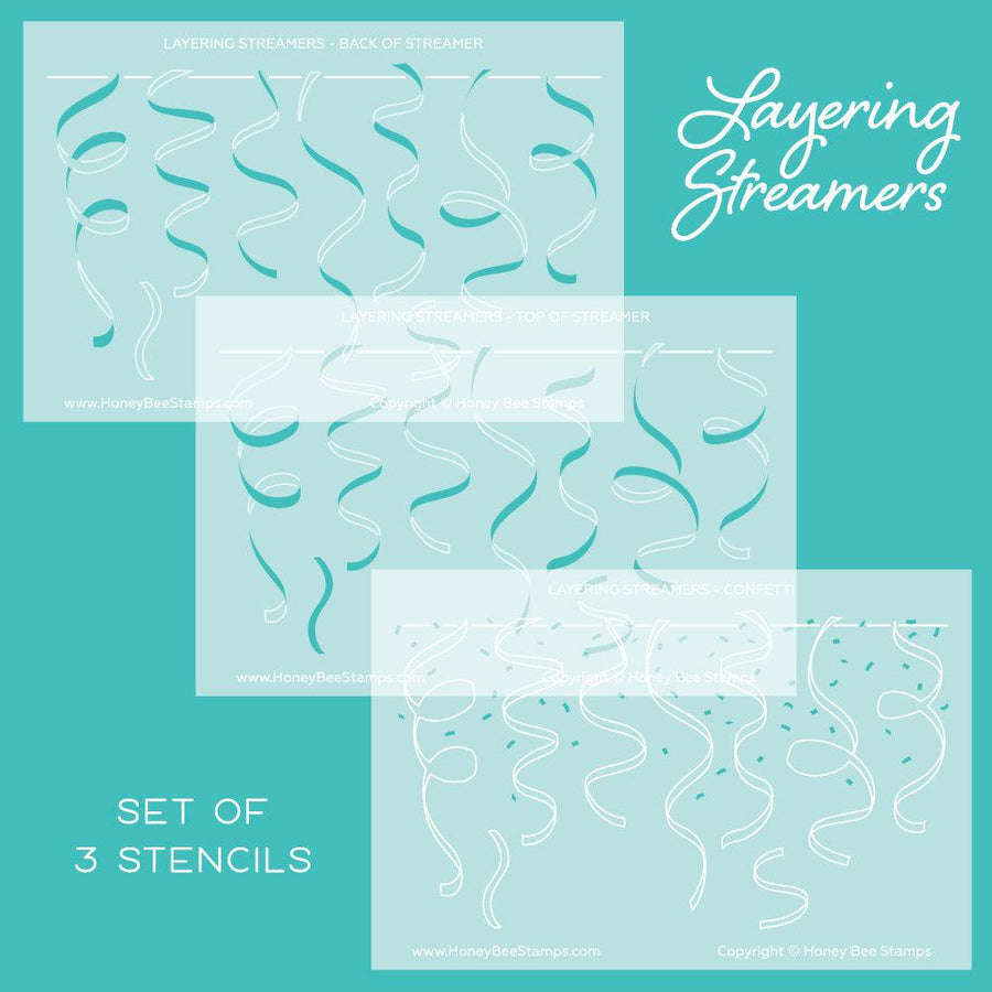 Honey Bee Stamps - Stencils - Streamers Layering
