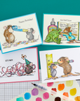 Spellbinders - House-Mouse Designs Everyday Collection - Cling Stamps - Party Streamers