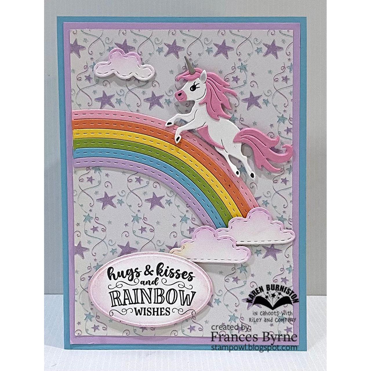 Karen Burniston - Clear Stamps - Rainbow Greetings-ScrapbookPal