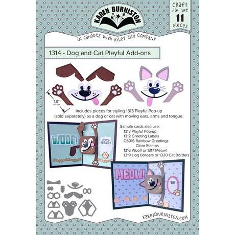 Karen Burniston - Dies - Dog and Cat Playful Add-ons-ScrapbookPal