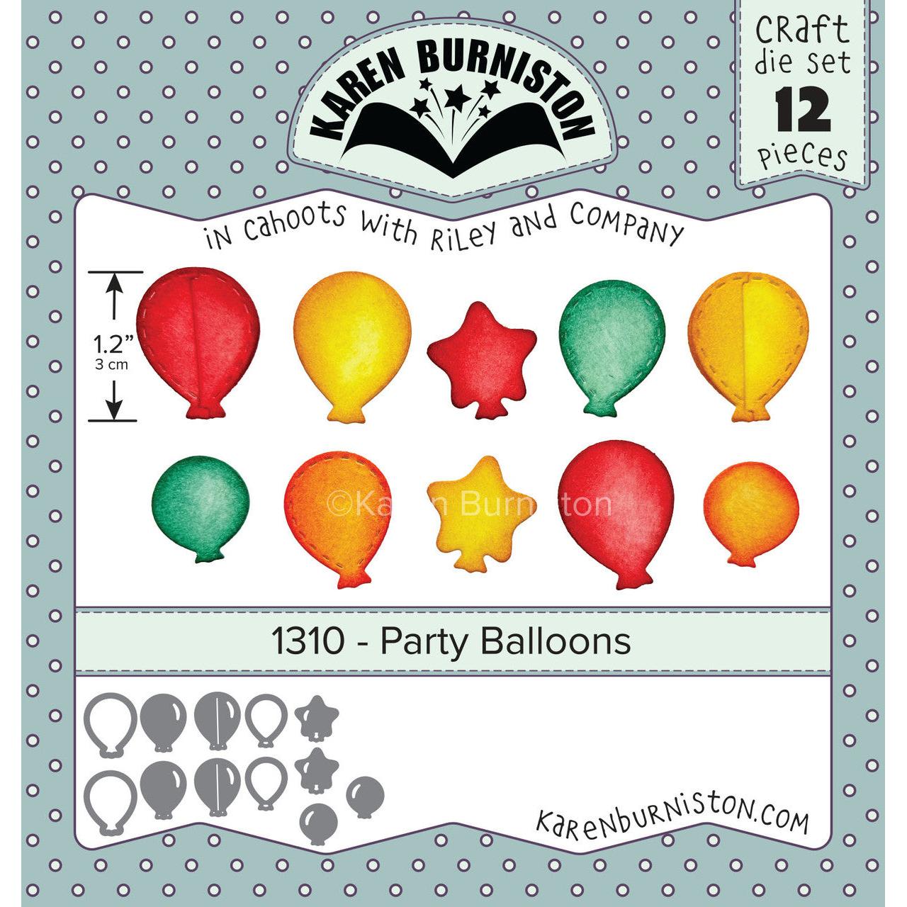 Karen Burniston - Dies - Party Balloons-ScrapbookPal