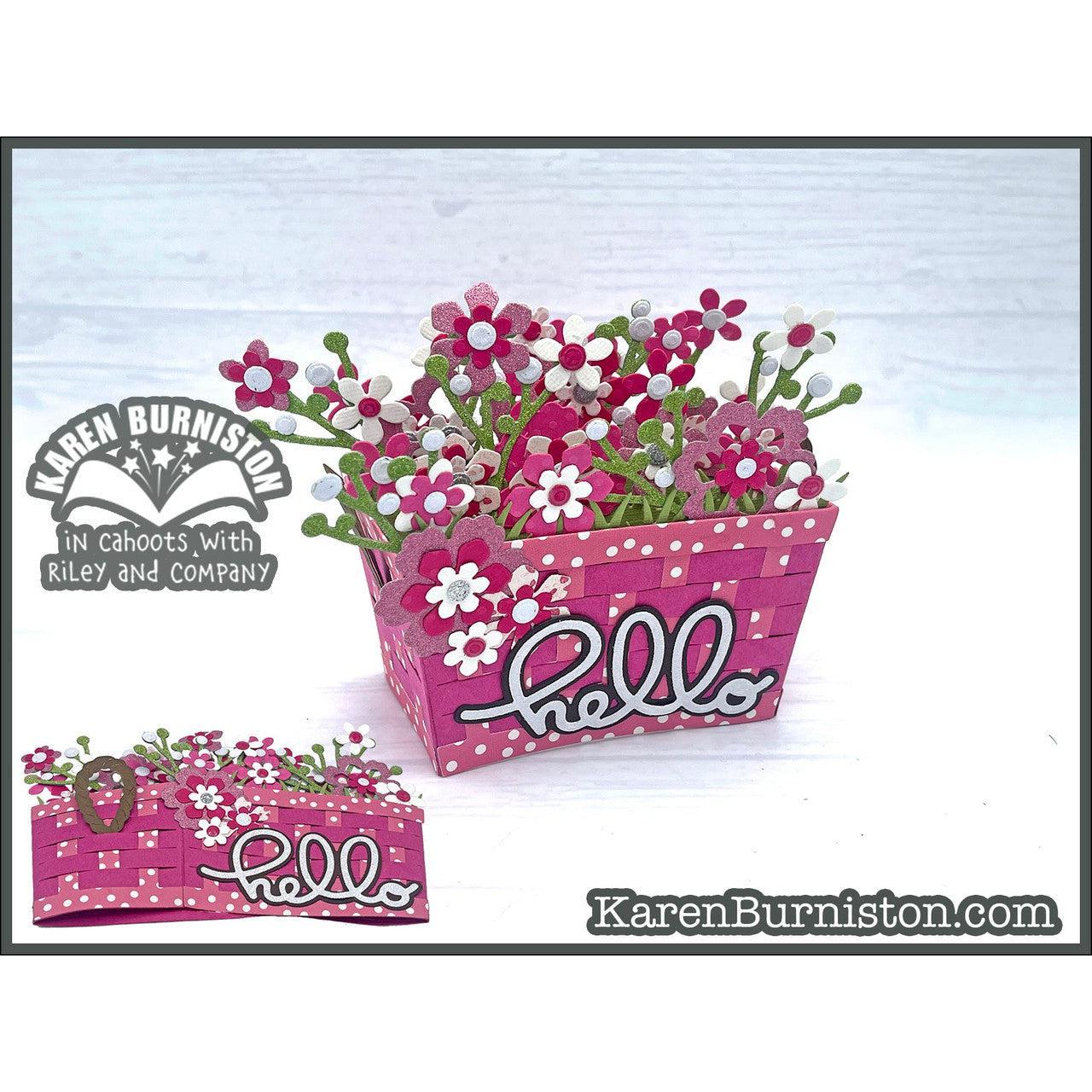 Karen Burniston - Dies - Wide Woven Basket Card-ScrapbookPal