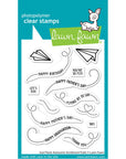 Lawn Fawn - Clear Stamps - Just Plane Awesome Sentiment Trails