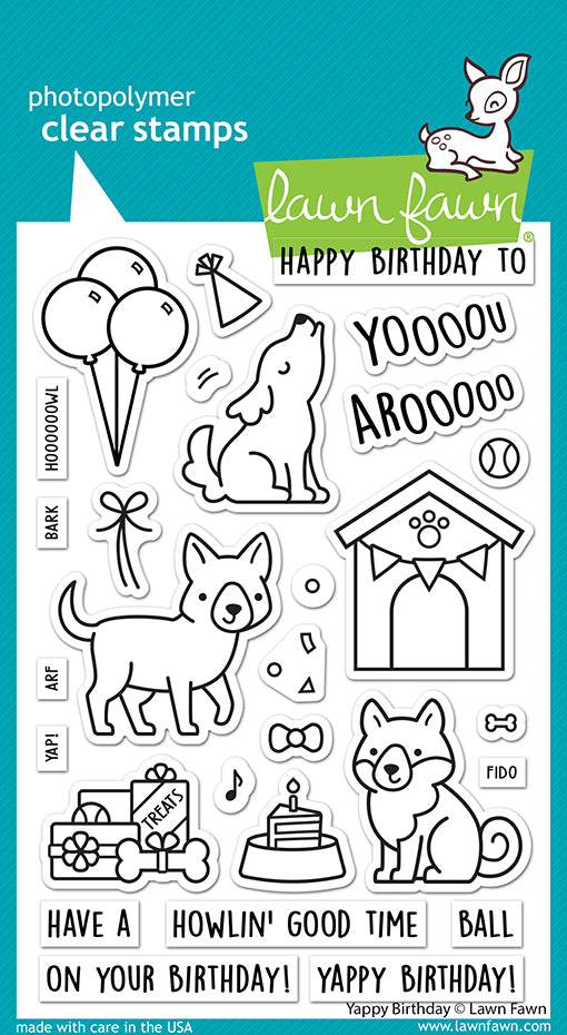 Lawn Fawn - Clear Stamps - Yappy Birthday