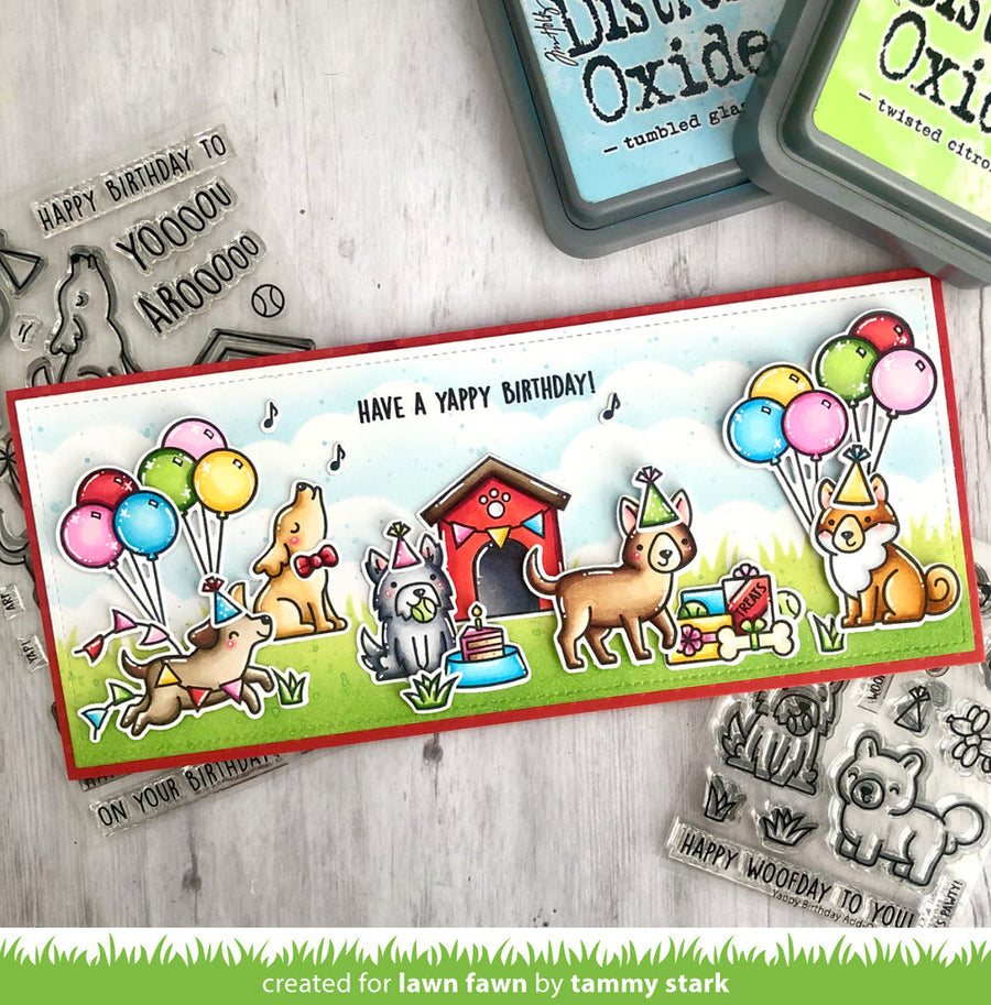 Lawn Fawn - Clear Stamps - Yappy Birthday Add-on