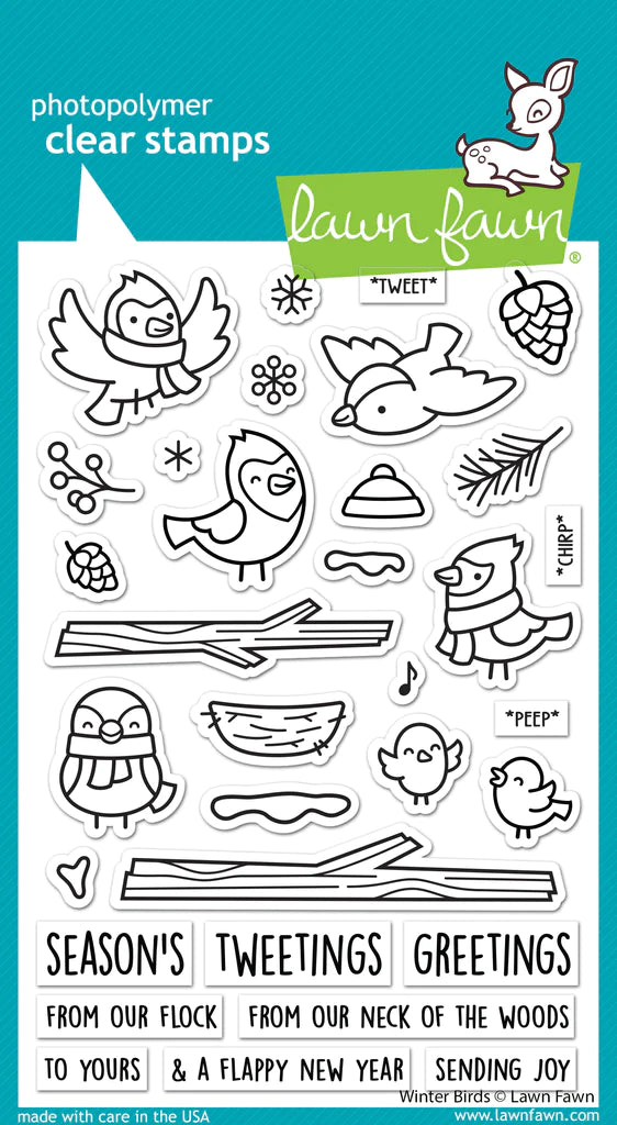 Lawn Fawn - Clear Stamps - Winter Birds