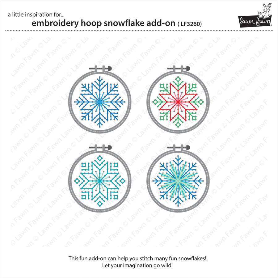 Lawn Fawn - Lawn Cuts - Embroidery Hoop Snowflake Add-On