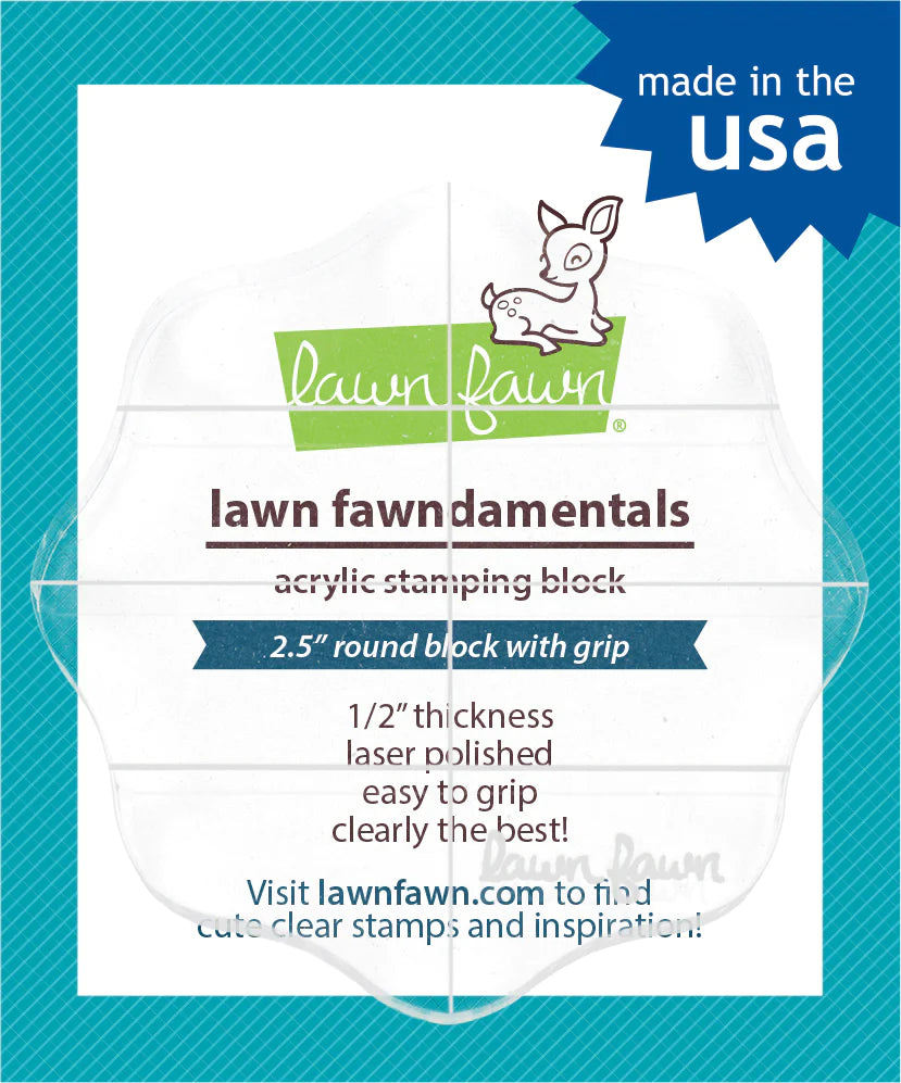 Lawn Fawn - Acrylic Block 2.5" Round with 8 Grips