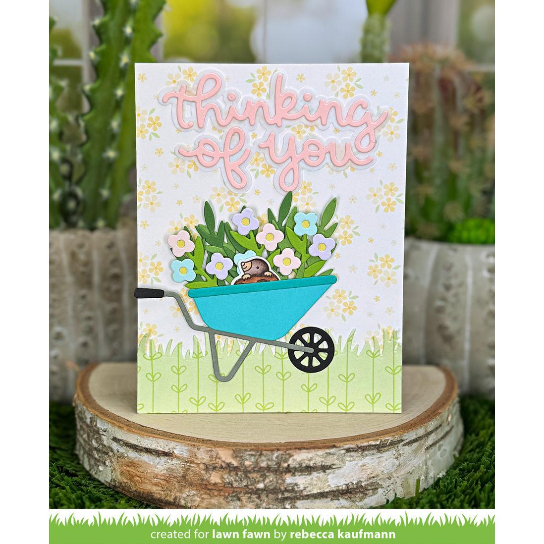 Lawn Fawn - Clear Stamps - A Mole Lot of Flowers-ScrapbookPal