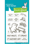 Lawn Fawn - Clear Stamps - A Mole Lot of Flowers-ScrapbookPal