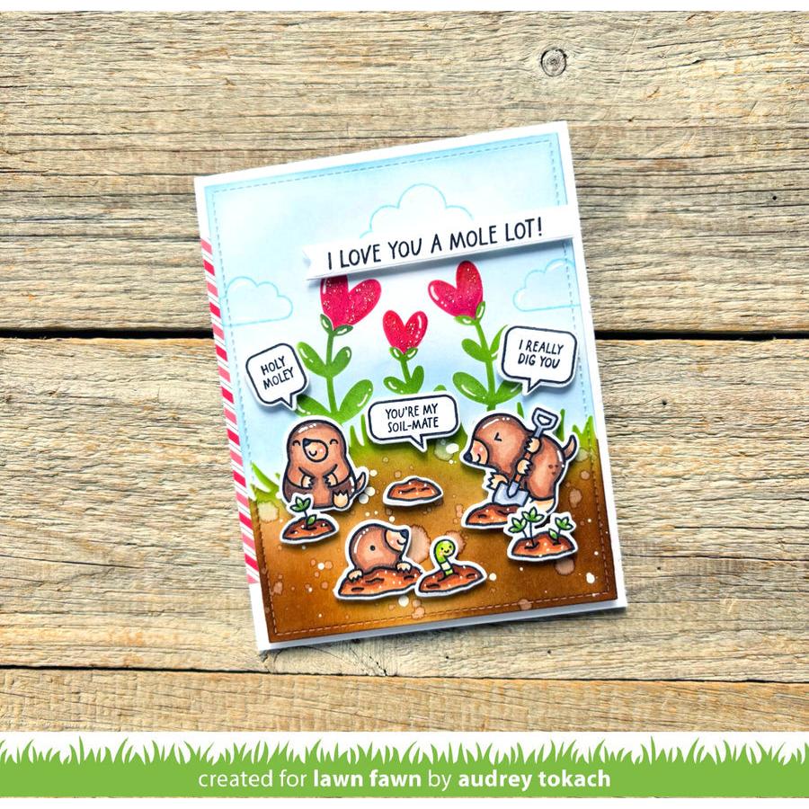 Lawn Fawn - Clear Stamps - A Mole Lot of Love-ScrapbookPal