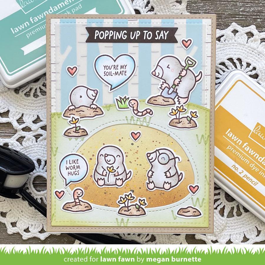 Lawn Fawn - Coloring Stencils - A Mole Lot of Love Add-On-ScrapbookPal