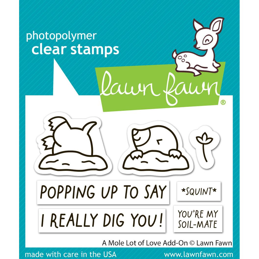 Lawn Fawn - Clear Stamps - A Mole Lot of Love Add-On-ScrapbookPal