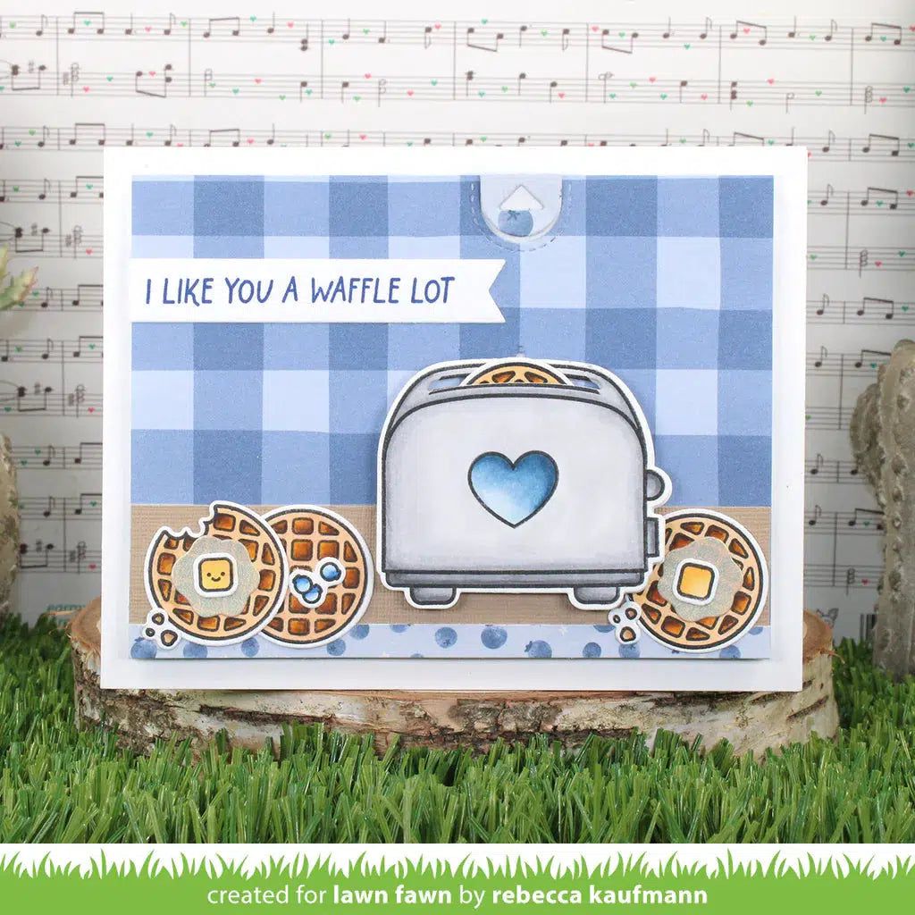 Lawn Fawn - Clear Stamps - A Waffle Lot-ScrapbookPal