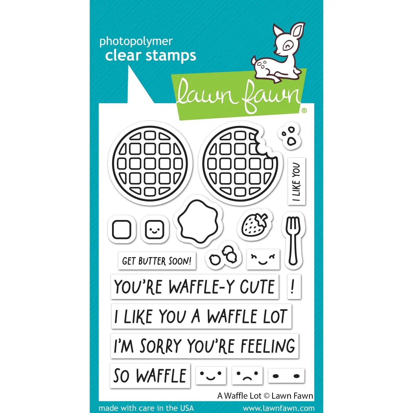 Lawn Fawn - Clear Stamps - A Waffle Lot-ScrapbookPal