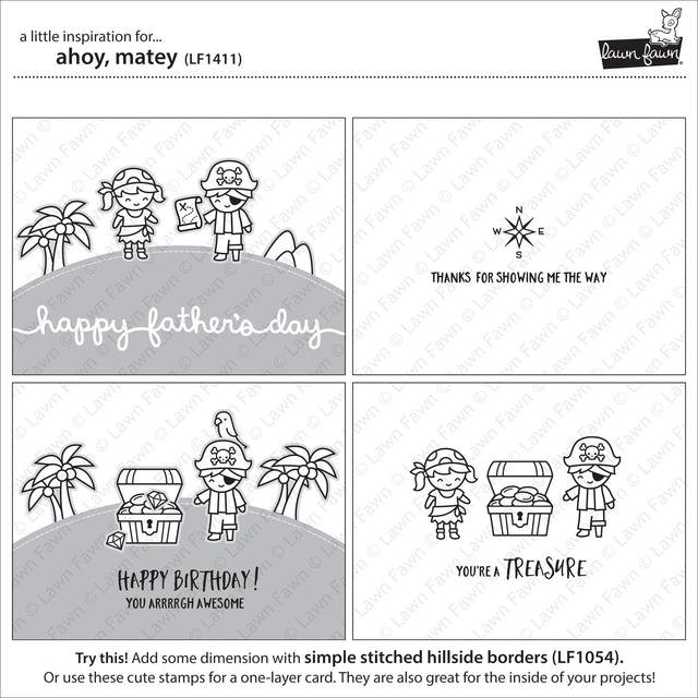 Lawn Fawn - Clear Stamps - Ahoy, Matey-ScrapbookPal