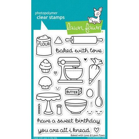 Lawn Fawn - Clear Stamps - Baked with Love-ScrapbookPal