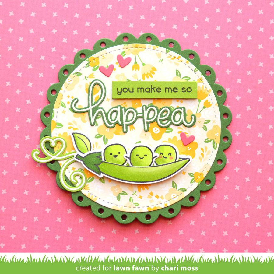 Lawn Fawn - Clear Stamps - Be Hap-pea-ScrapbookPal