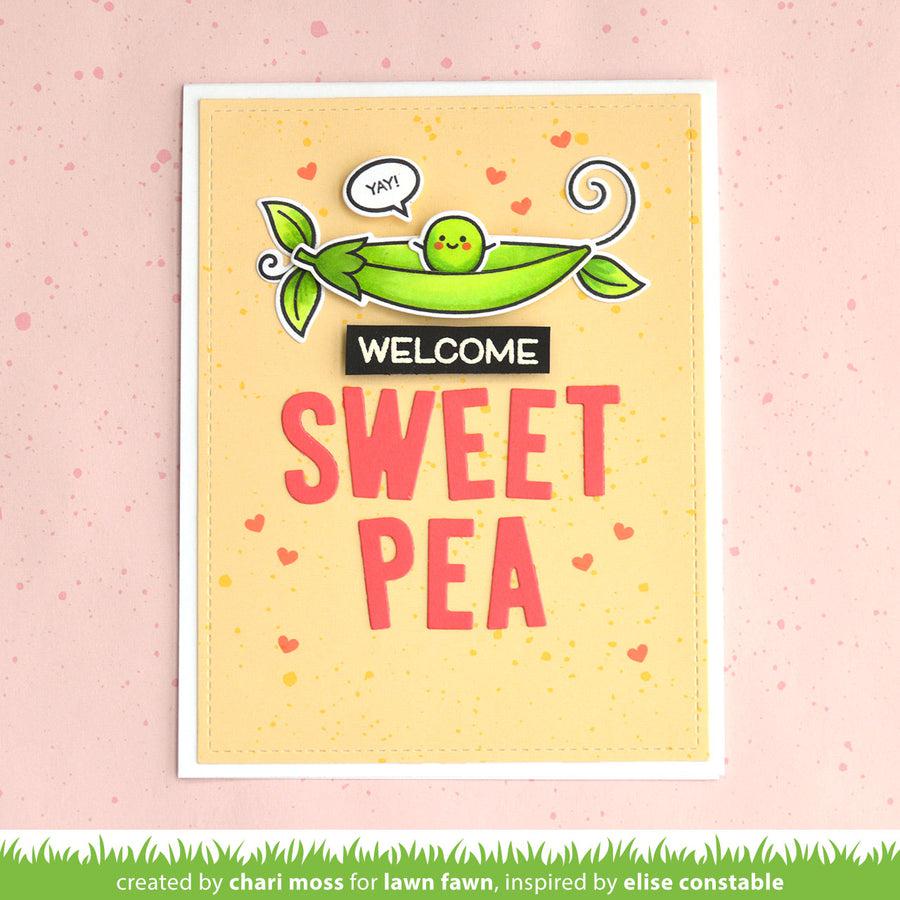 Lawn Fawn - Clear Stamps - Be Hap-pea-ScrapbookPal