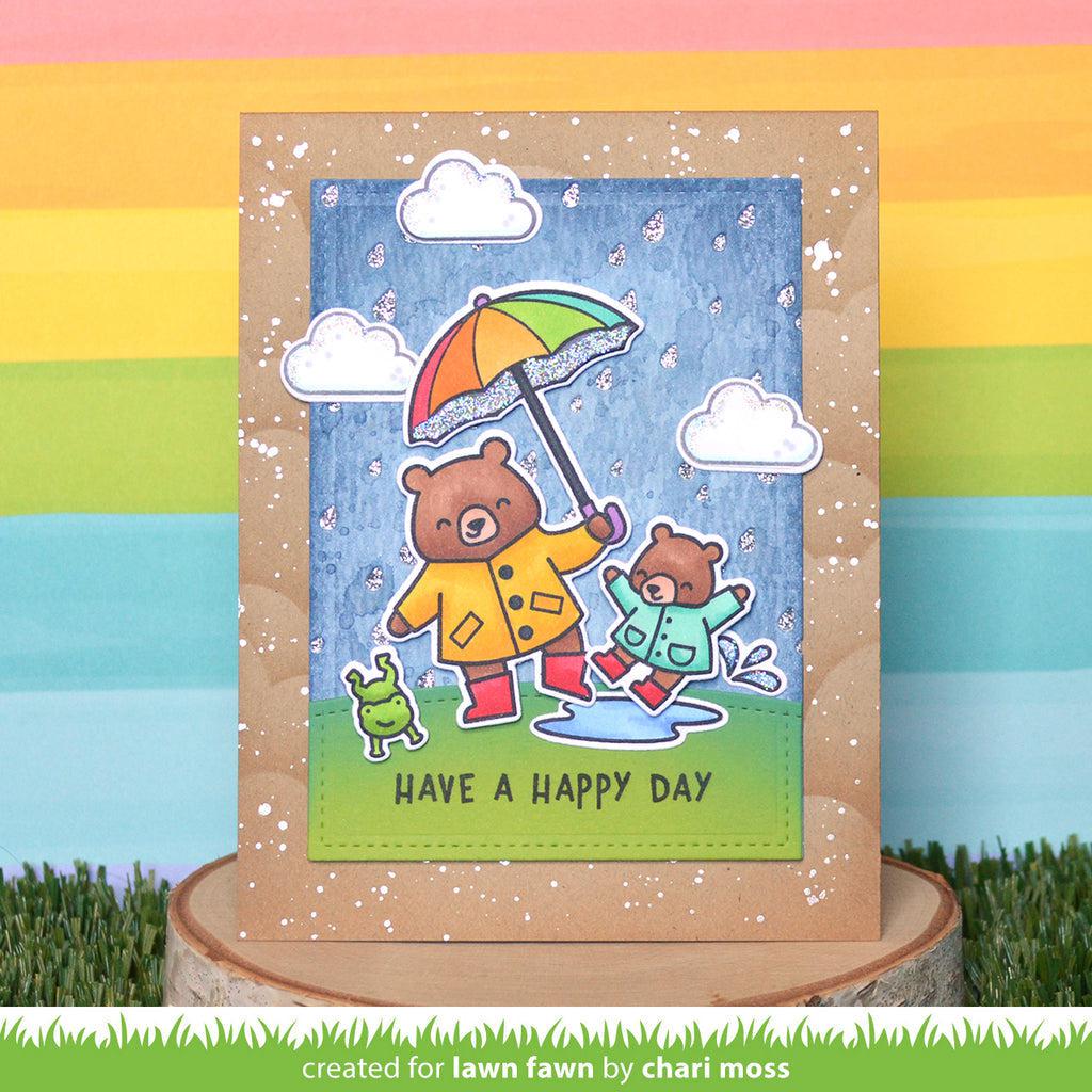 Lawn Fawn - Clear Stamps - Beary Rainy Day-ScrapbookPal