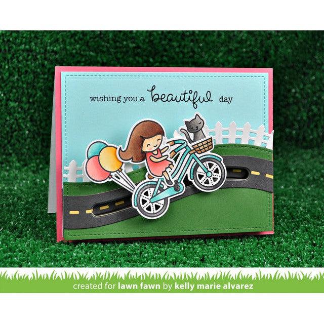 Lawn Fawn - Clear Stamps - Bicycle Built for You-ScrapbookPal