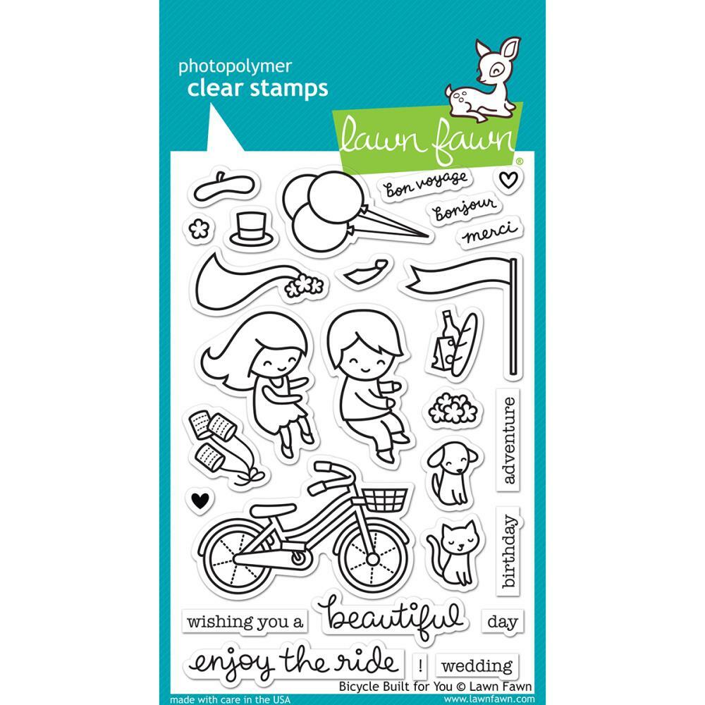 Lawn Fawn - Clear Stamps - Bicycle Built for You-ScrapbookPal