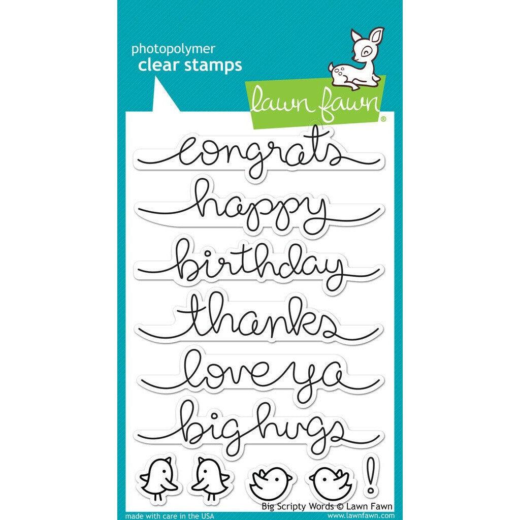 Lawn Fawn - Clear Stamps - Big Scripty Words-ScrapbookPal