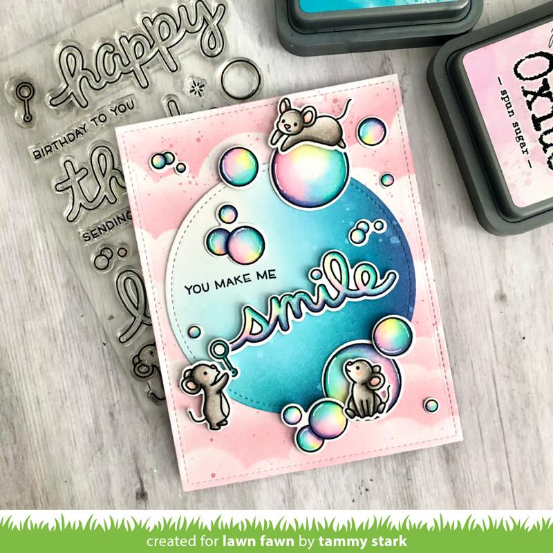 Lawn Fawn - Clear Stamps - Bubbles of Joy-ScrapbookPal